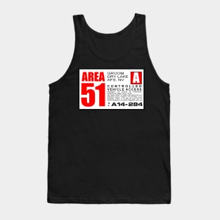 Area 51 Perimiter Warning Sign - Red Tank Top